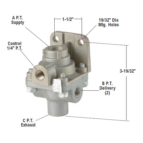 Bendix 229505X LQ2 Limiting/Quick Release Valve